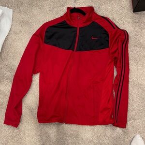 Nike Men's Red and Black Lightweight Jacket